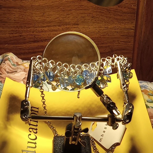 Necklace Blue beads on silver chain โ๏ธ starfish seashells - Picture 7 of 9